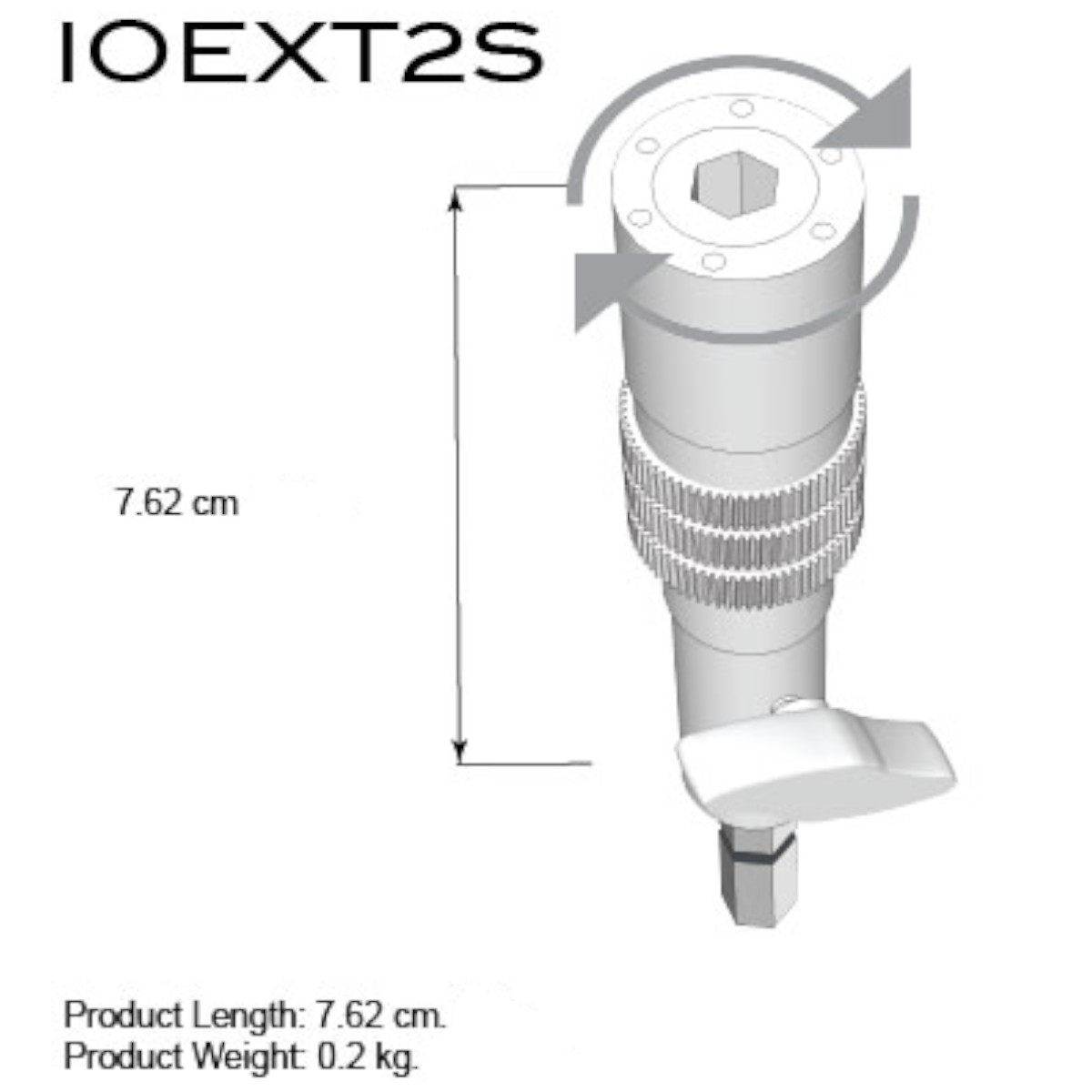 IO-EXT2S – IO-Equipped 2″ Rotating Extension Bar