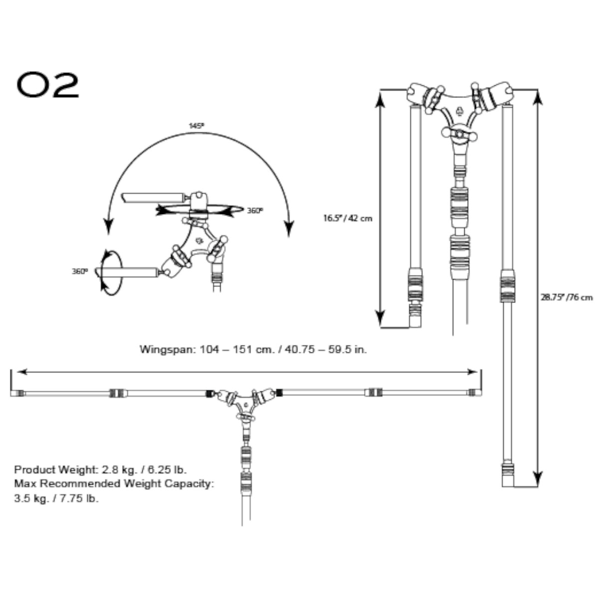 O2 – Dual Arm Orbital Boom