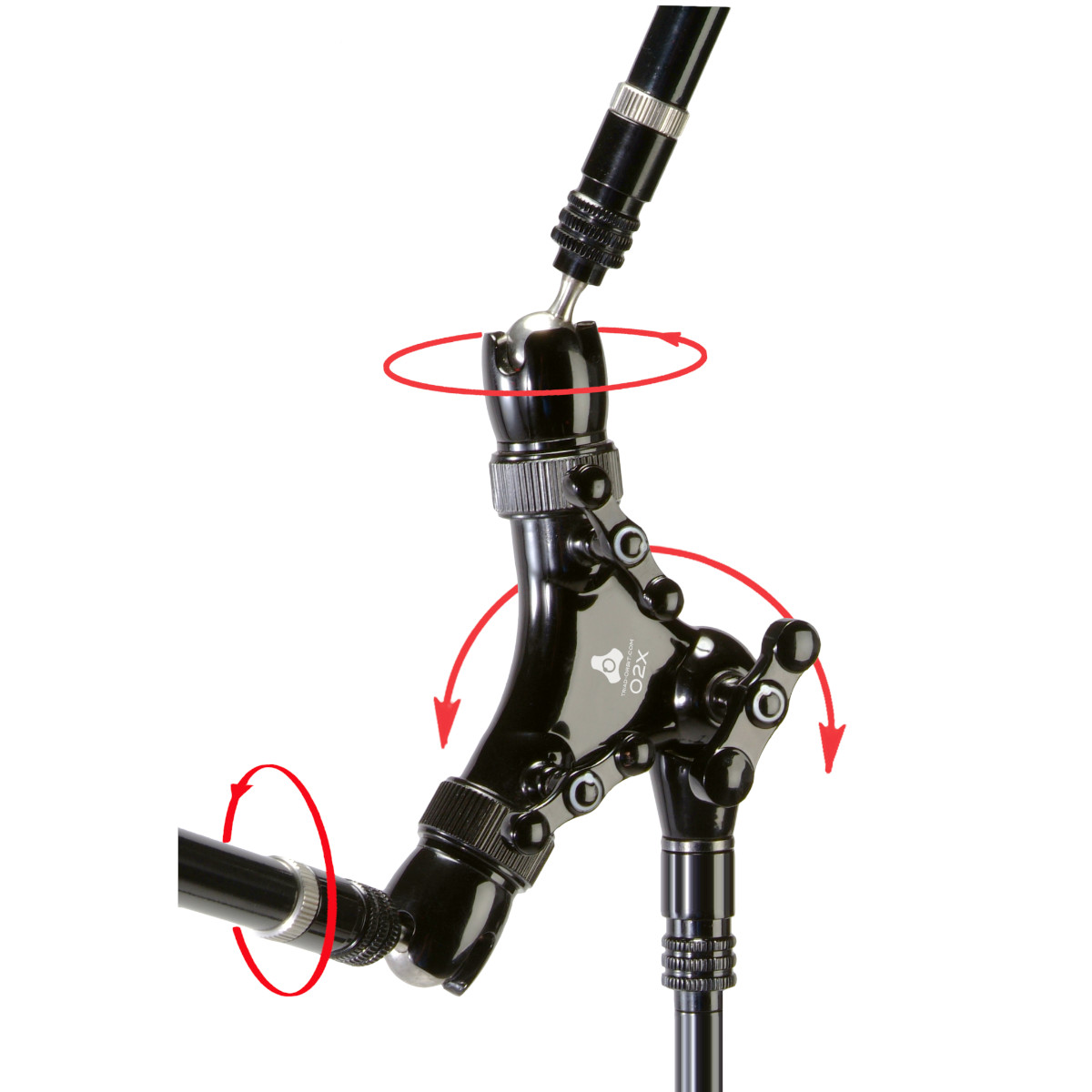 O2x – Dual Arm Orbital Boom with Interchangeable Arms