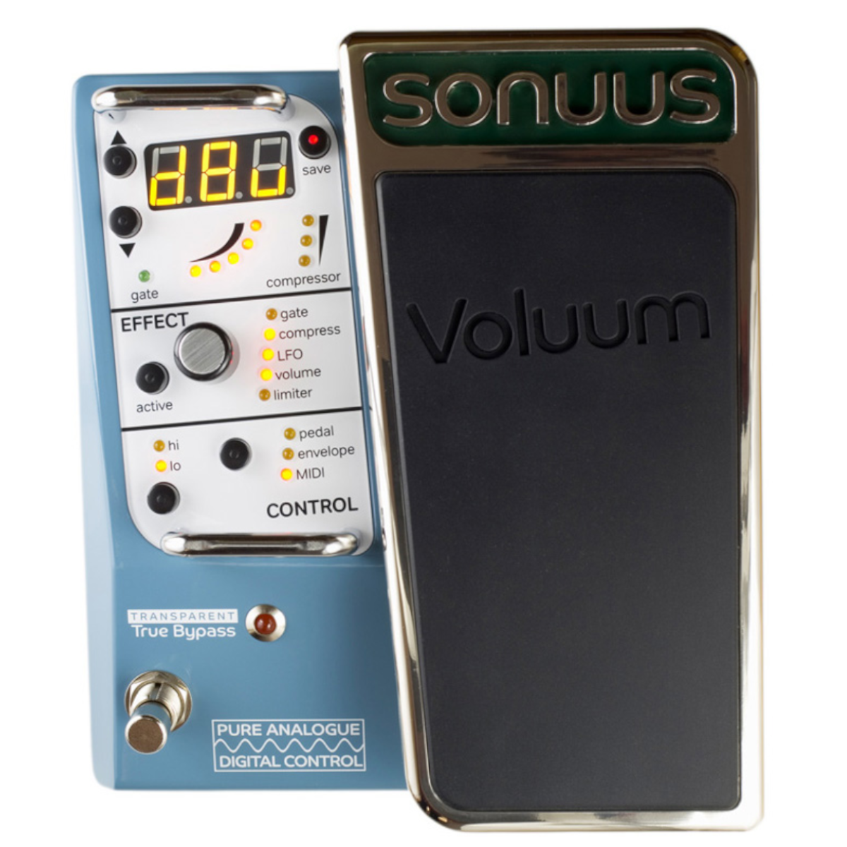 Voluum  —  Analog Volume FX and MIDI-USB Pedal for Guitar and Bass