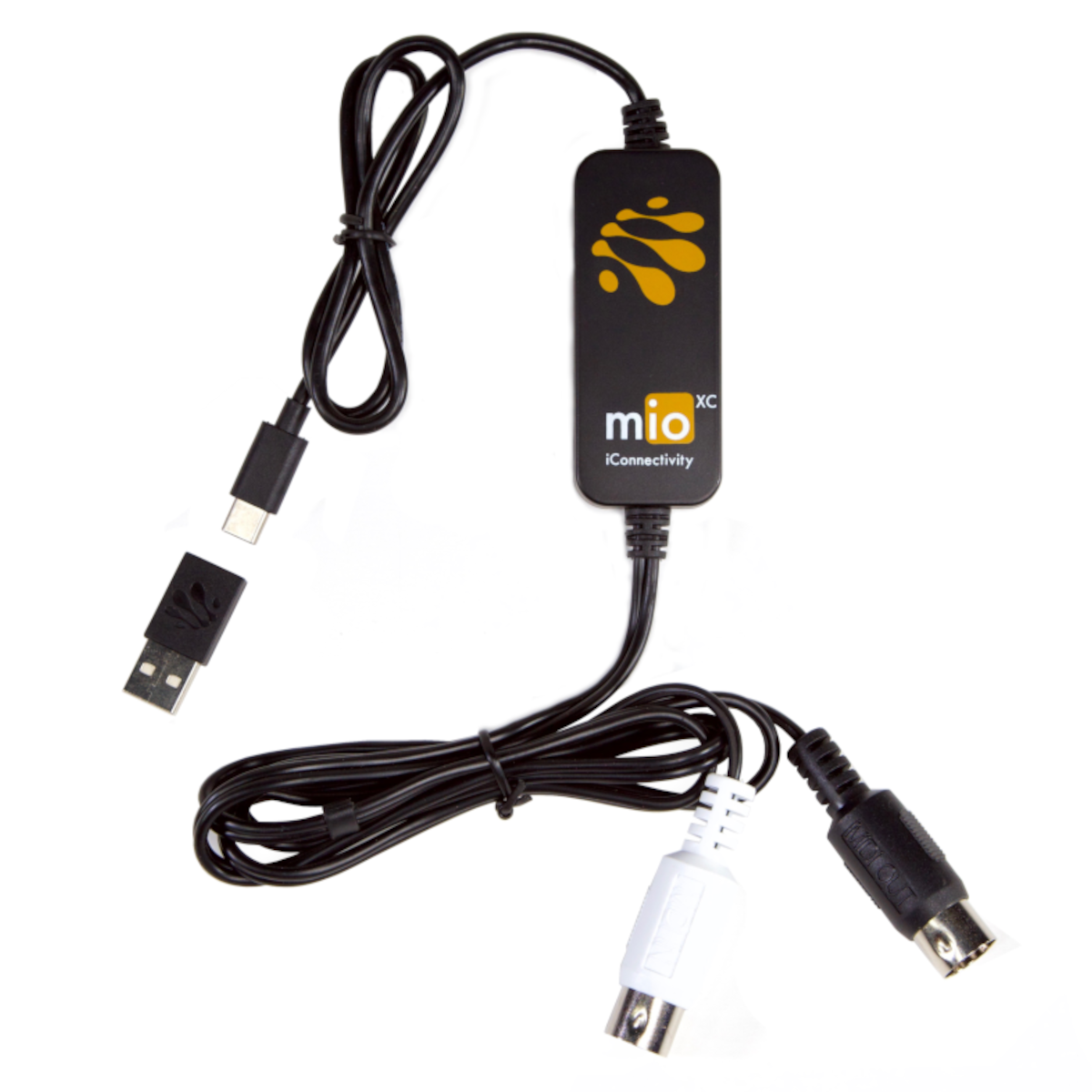 mioXC  —  USB Type-C 1×1 MIDI to USB cable interface for Mac, PC, iOS, or Android