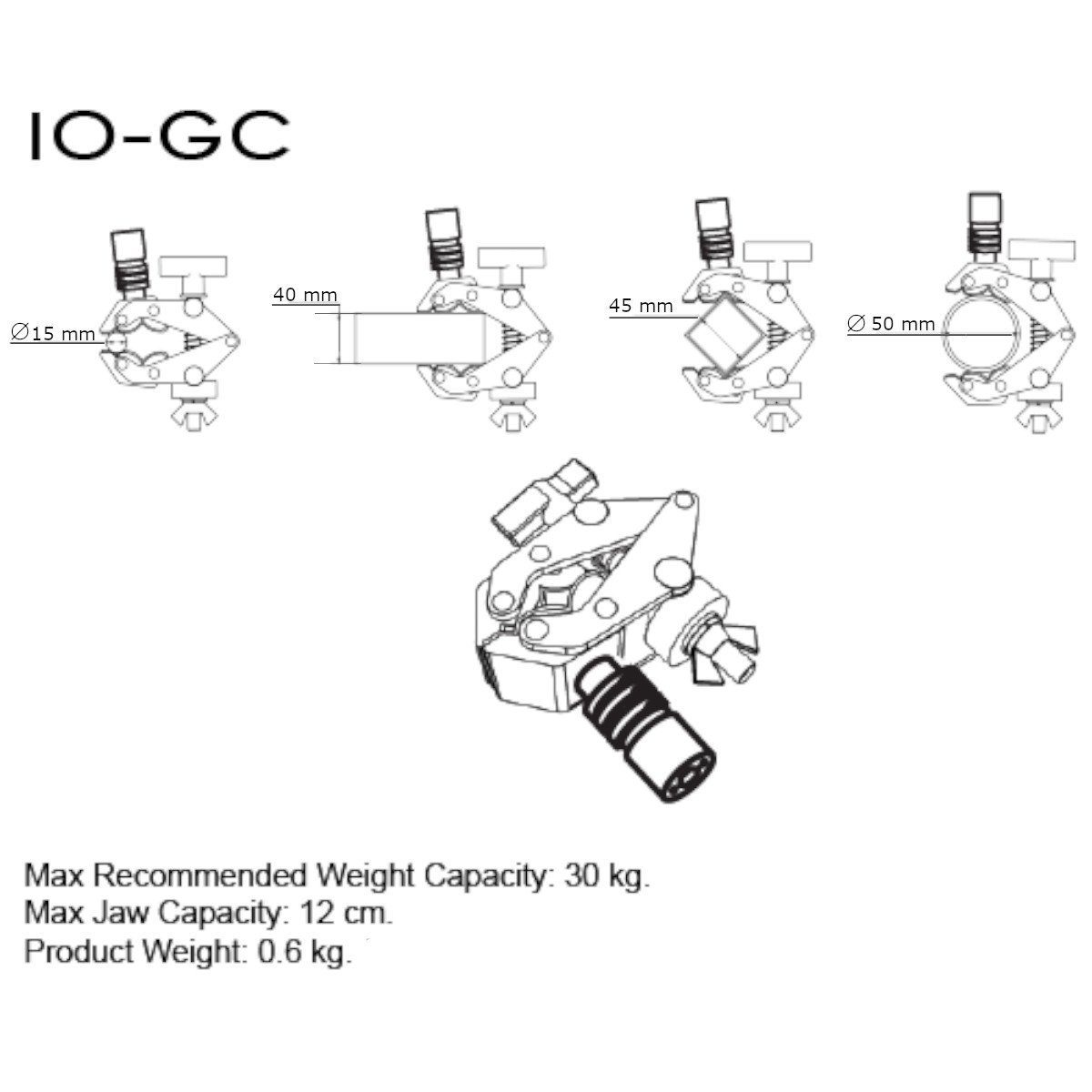 IO-GC – Synergy Series IO-Equipped Grip Clamp