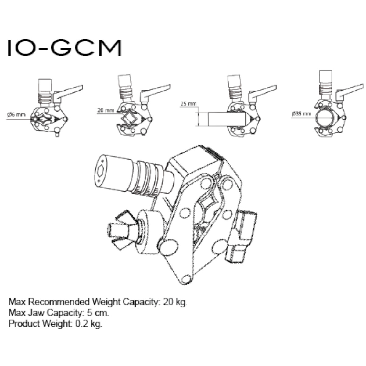 IO-GCM – Synergy Series IO-Equipped Mini Grip Clamp