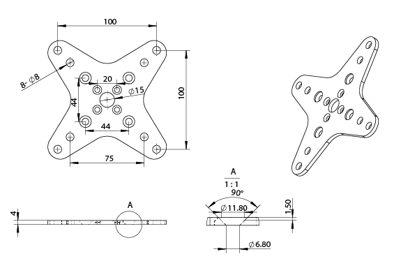 SM-VM1 – Speaker Mount Adapter Vesa Mount